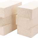 6 Pieces Insulating Fire Brick for Ovens, Kilns, Fireplaces, Forges 9" x 4.5" x 2.5" 2300F Rated Insulating Fire Bricks
