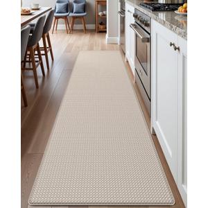 DEXI Kitchen Floor Mats Cushioned Anti Fatigue, 23x94, Large Long Standing Runner Rug Waterproof, Comfort Memory Foam Padded for Front Sink Laundry, Beige