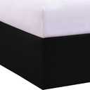 Bed Makers Never Lift Your Mattress Bed Skirt, Designed for Box Spring Beds, Split Corners, 14 Inch Drop Length, King, Black