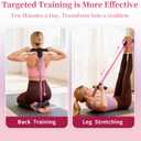 Multifunction Tension Rope, 6-Tube Elastic Yoga Pedal Puller Resistance Band, Natural Latex Tension Rope Fitness Equipment, for Abdomen/Waist/Arm/Leg Stretching Slimming Training