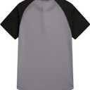 JMIERR Men's Muscle Slim Henley Shirts Crewneck Longline T-Shirt Gym Workout Athletic Shirt Tees with Button (XL)