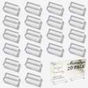 Mutualsign 4 inches Acrylic Stand, 20 Pcs Table Number Holder, Clear Acrylic Sign Holder Place Card Holders for Wedding, Business, Conference(Clear- 4"-20pack)