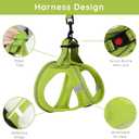 BELLA & PAL Step in Vest Harness for Small and Medium Dogs, No Pull Small Dog Harness with Leash Set, Comfortable Air Mesh Dog Vest Harness with Reflective Strip (Avocado Green, XS)