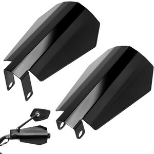 Stainless Steel Motorcycle Handguards Larger Hand Guards Compatible for Harley Touring Street Glide Road King Electra Glide 2007-2023 (Cable Clutch Style -Large)