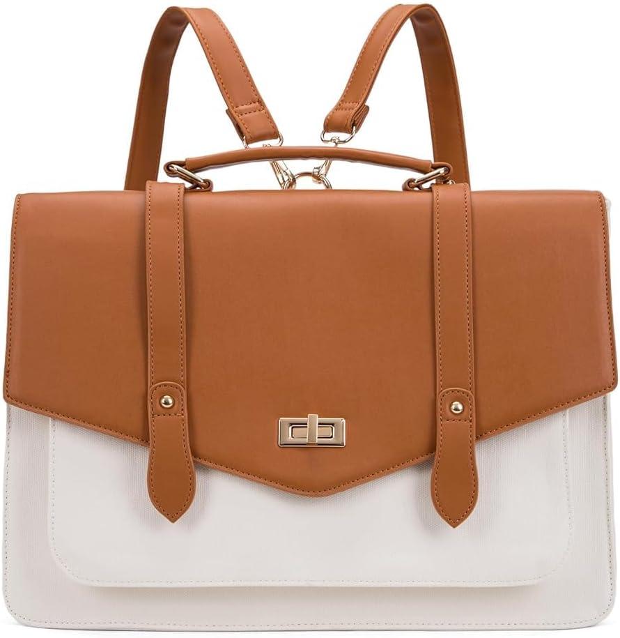 seyfocnia Briefcase for Women, 15.6 inch Laptop Bag Messenger Bag Shoulder Bag Computer Satchel Bag Backpack for Women