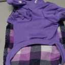 PUPTECK Dog Hoodie Puppy Sweatshirt Warm Dog Sweater Winter Clothes Cold Weather Coats for Small Medium Large Dogs, Purple, M