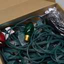 C7 LED Red, White and Green Christmas Lights, 25Ft Outdoor Christmas String Lights Shatterproof with 27 LED Clear Multicolor Bulbs, Connectable Vintage Christmas Lights for Patio Garden Backyard Decor