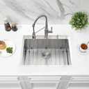 23" x 18" Drop In Kitchen Sink - Jshozzy Stainless Steel Kitchen Sink Single Bowl 16 Gauge Drop In Sinks Deep Basin with Drain Strainer, 23"x18"x10"