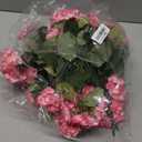 Artificial Geranium Fake Flowers for Outdoors Decoration, 6 Bundles Silk Geraniums Pink Flower UV Resistant Look Real Faux Plants for Front Door Garden Porch Planter Patio Balcony Yard Indoor Home