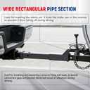 12 inch Hitch Extension Receiver 2 inch 5/8 inch Pin Hole 4000 LBS Tow Capacity 84433 Black