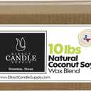 Direct Candle Supply - 10 lb Coconut Soy Candle Wax for Candle Making - Creamy Blend for High Load Fragrance Formulation, Coco Wax, Coconut Soy Candle Wax, Cera para Velas