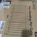 Free Standing Dog Gate Indoor, Foldable Dog Gate for Doorways Stairs Hallways, 3-Panel Freestanding Pet Gate with Support Feet for Stability, Folding Puppy Gate Easy to Move, Doggy Gate 54"x24", 3-Panel, 24"Tall