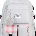 Joymoze Cute Backpack for Girl Teenager Daily Backpack Women Backpack Purse Grey