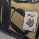 YORKNEIC Seat Covers Leather Waterproof Car Seat Covers Full Set Automotive Seat Protectors (Full Seat, Black & Beige)
