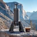 Manual Espresso Machine, 15 Bar Portable Coffee Maker for Ground Coffee and NS Capsules, 4-in-1 Brewing for Espresso Drip Cold Brew, Foldable for Travel Camping Office