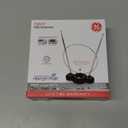 GE Traditional Rabbit Ears Indoor Black TV Antenna, 15 inch Extendable Dipoles and Circular Loop, Tabletop Antenna, Digital, HDTV Antenna, Smart TV Compatible, 4K 1080P VHF UHF, Compact Design, 33676 Rabbit Ear Antenna
