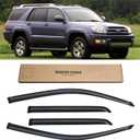 Window Visors for Toyota 4Runner 2003-2009, Rain Guards Shields Vent Deflector Shade Dark Smoke 2003 2004 2005 2006 2007 2008 03 04 05 06 07 08 09, Tape-On, 4PCS