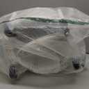 JAQ Rotating Storage Carts No Assembly, 4-Tier Round Storage Basket Rack Shelf Organizer on Rolling Wheels for Fruit Vegetables Grocery Corns Potato Onion Snack in Kitchen Pantry (4-Tier, White)