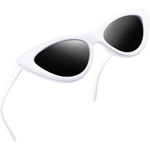 Joopin Trendy Heart Shaped Sunglasses Vintage Retro Sun Glasses for Women (A02-white Black)