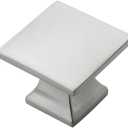 Hickory Hardware Studio Collection Knob 1-1/4 Inch Square Satin Nickel Finish