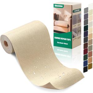 Canvas Repair Tape 470 Inch Waterproof Self-Adhesive Fabric Repair Patch for Repairing Boat Covers,Tents,Patio Umbrellas,Car Seats,Luggage,Sofas.(Beige)