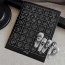 2 x Halloween Airbrush Stencils Nail Sticker, Skull Ghost Bat Nail Art Stickers Nail Stencils Decals, Holiday Design Hollow Nail Guides Decal for Women Decoration DIY Tools 6Pcs (1)