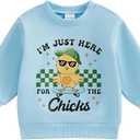 Douhoow Toddler Boy Easter Outfits Baby Boy Sweatshirts For The Chicks Seggosaurus 2-3T Boys T-shirt Tops