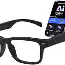 Ai Translation Smart Glasses with ChatGPT, Bluetooth 5.3 Glasses with 164+Languages Realtime Translation, Translator Glasses Blue Light Filtering Lenses, Multifunctional Smart Glasses for Men Women