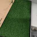 Dog Grass Large Potty Patch, Dog Litter Boxes Artificial Grass Bathroom Turf for Pet Training, Washable Puppy Pee Pad, Perfect Indoor/Outdoor Portable Potty Pet Loo (Tray system-35"X22.6")