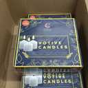 Candle Charisma Natural Ivory Unscented Votive Candles - 10 Hour Burn time - Set of 72 for Dinner, Wedding, Halloween and Holiday Decorations