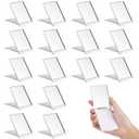 Queekay 16 Pcs 2 x 3 x 0.2''Small Makeup Folding Mirror Bulk Travel Portable Folding Rectangle Compact Stand up Portable Vanity Mirror for Women(White)