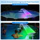 2 x Pool Fountain for Above and Inground Pools,Upgraded Dual Spray Pool Aerator with 9-Color LED Lights and 4 Modes, 360 Adjustable Pool Sprinkler Fountain Pool Cooler Pool Accessories Pool Decor