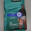 Depend Fresh Protection Adult Diapers, Incontinence Underwear for Men, Disposable, Maximum, Large, Grey, 28 Count