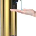 Stainless Steel Automatic Soap Dispenser 4-Level Adjustable, Touchless Electric Battery Operated for Bathroom and Kitchen, 350ml Liquid Dispenser with Smart Sensor (Gold)
