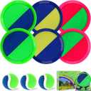 Toss and Catch Ball Game Outdoor Catch Toy for Kids, 8inch Catch Ball Racket for Adult Backyard Beach Playground Play, 3-12 Years Boys Girls Birthday Gifts (Green Blue Pink)