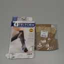 Truform Sheer Compression Stockings, 15-20 mmHg, Women's Knee High Length, Open Toe, 20 Denier, Beige, Large