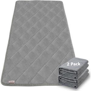 Guinea Pig Bedding, 2 Pack 59x31IN Fleece Cage Liner, Super Absorbent & Odor Control & Washable & Reusable Guinea Pig Liner for C&C 2X4 Cage, Pee Pad Mat for Small Animal, Rabbit, Bunny (Dark Gery)