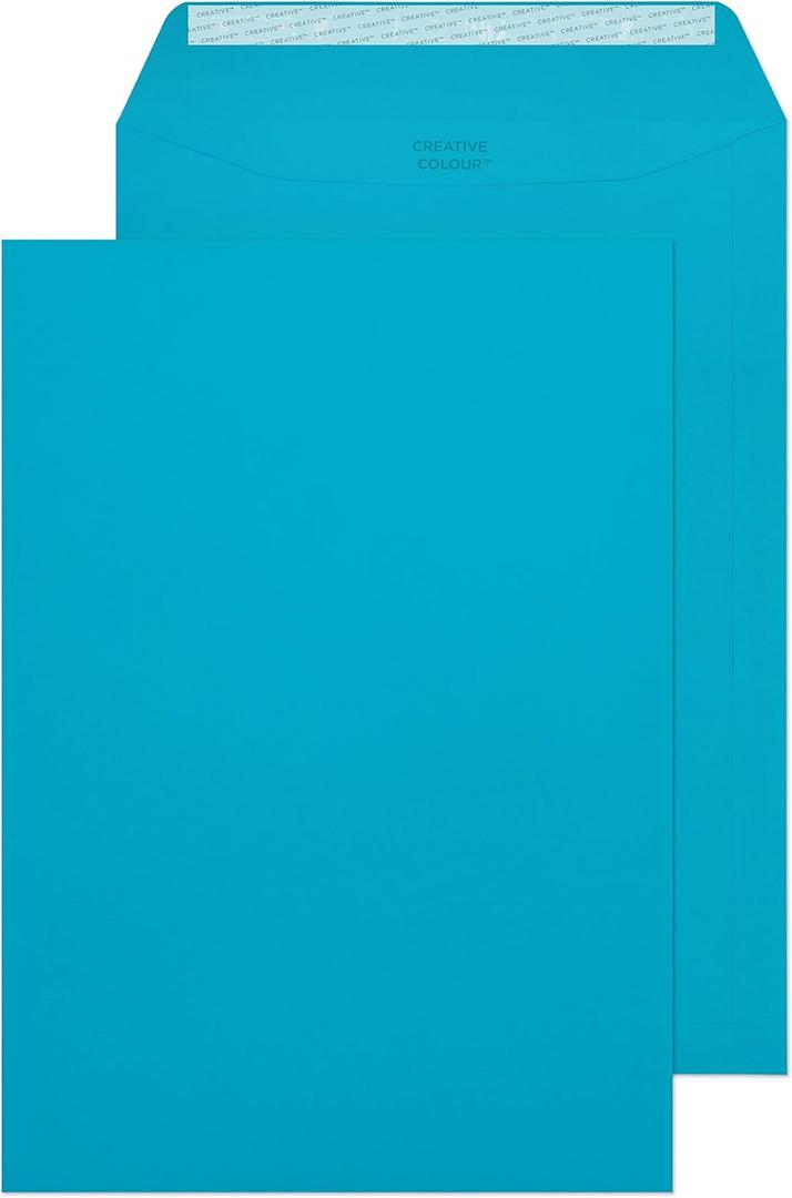 Blake Creative Colour C4 229 x 324 mm 120 GSM Peel & Seal Pocket Envelopes (63409P) Cocktail Blue - Pack of 10