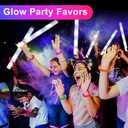 LED Foam Glow Sticks | 18.9 INCH Bulk Glow Sticks | LED Light Sticks | Light-Up Sticks for Concerts, Weddings, Raves, Carnivals, Halloween, Birthdays, and More, white 100