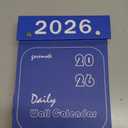 2026 Daily Wall Calendar, Page per Day with Large Print Dates, 365 Day Tear off Wall Calendar for Seniors Gift Home Office School Dorms, 8.5" x 6", Tear Away Calendars with Hanging String, Blue