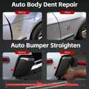 Sunluway 77175 Auto Body Alignment Bar Pulling Stick Tool 52in for Car Repair Bumper Hood Panel Deck & Bracket Dent Puller Stick Alignment Repair Tool Auto Body Dent Repair Tool with Chain