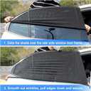 3 x Car Window Shades, 2 Pack Breathable Car Window Shade for Baby for Side, Super Stretchy Sun Shade for Car Window for Baby Block Sun Heat and Harmful UV Rays, Universal Fit Most (98%) of Cars, SUV