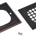 Oatey 42338 4.25 x 4.25 in. Oil Rubbed Bronze Square Snap-Tite Shower Strainer