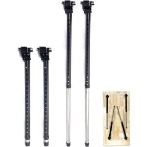 Benbuoo Adjustable Folding Table Legs 22-36", Heavy Duty Metal, Set of 4 | Height Adjustable, Foldable, Sturdy | for DIY Desks, Computer Tables, Office Workstations, RV Camping, Outdoor Furniture