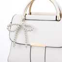 Pearl Bow Keychain for Purse - Bag Charm with Elegant Bowknot Design, Car Keys Accessories for Women