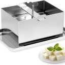Tofu Press Stainless Steel, Tofu Presser Fast and Efficient Water Removal for Firm Tofu, Easy to Clean & Dishwasher Safe, Comes with Stainless Steel Drip Tray and Cheese Cloth
