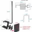 Boat Trailer Step, Heavy Duty Steel 2 Steps Ladder for Boat Trailer Tongue with Handrail, 450lbs Capacity, Black