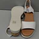 DREAM PAIRS Women's Open Toe Casual Platform Sandals 5.5 White