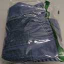 Caracilia Women Oversized Denim Romper Summer Casual V Neck Tie Front Sleeveless Jean Jumpsuits Short Overalls with Pockets (Medium, Washed Deep Blue)