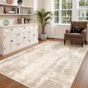 Valenrug 6x9 Area Rugs Non Slip, Large Washable Rugs for Living Room, Beige